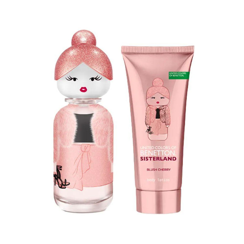 Benetton Kit Sisterland Blush Cherry Eau de Parfum Feminino + Body Lotion